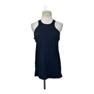 Fabletics black bra open back build in bra athletic top size M